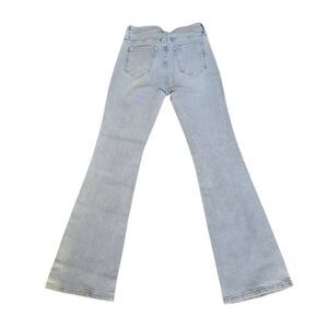 Boston Proper Women's Stretch Mid-Rise Flare Leg Jeans Light Blue Wash Size 0